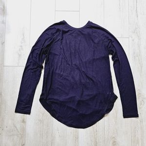 Under Armour open back long-sleeve lightweight top, size small, deep purple